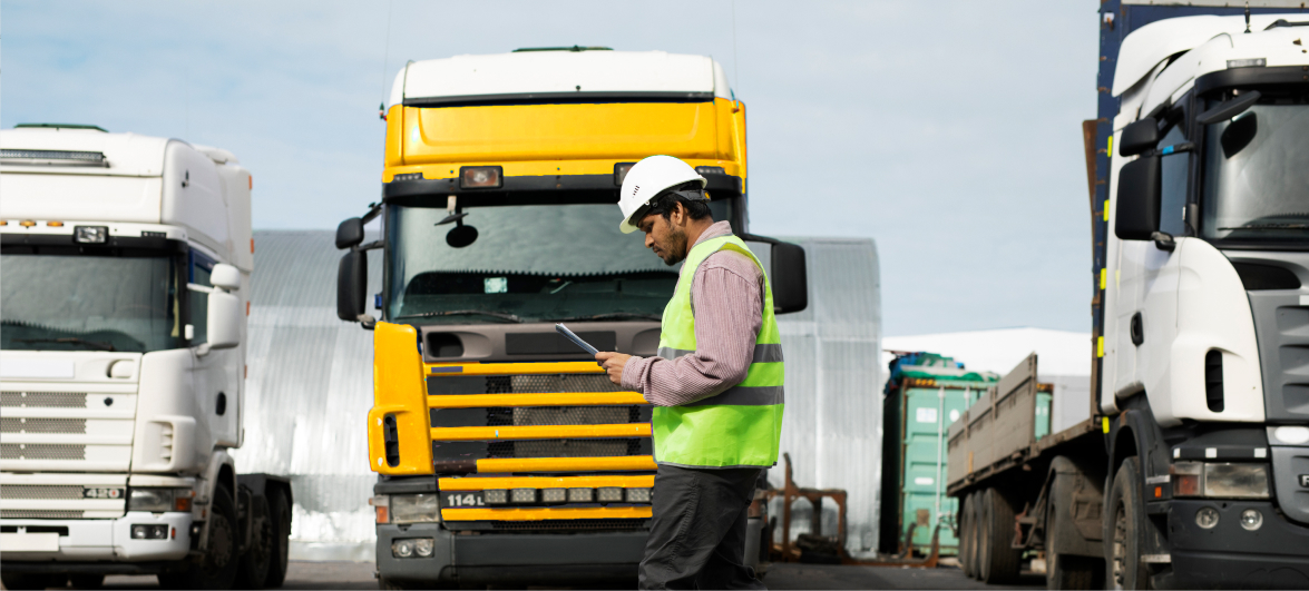 Person Standing With Truck